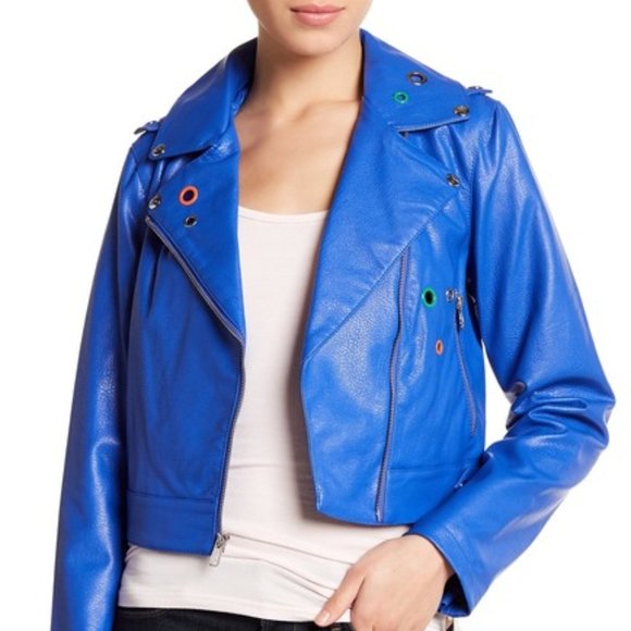 Sam Edelman Metal Eyelet Moto Jacket - Picture 2 of 7